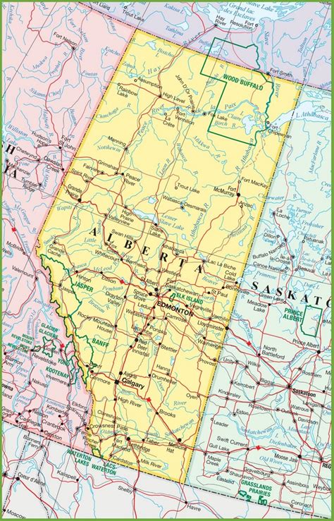 Alberta Map .